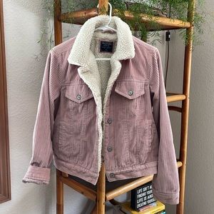 Sherpa lined corduroy jacket